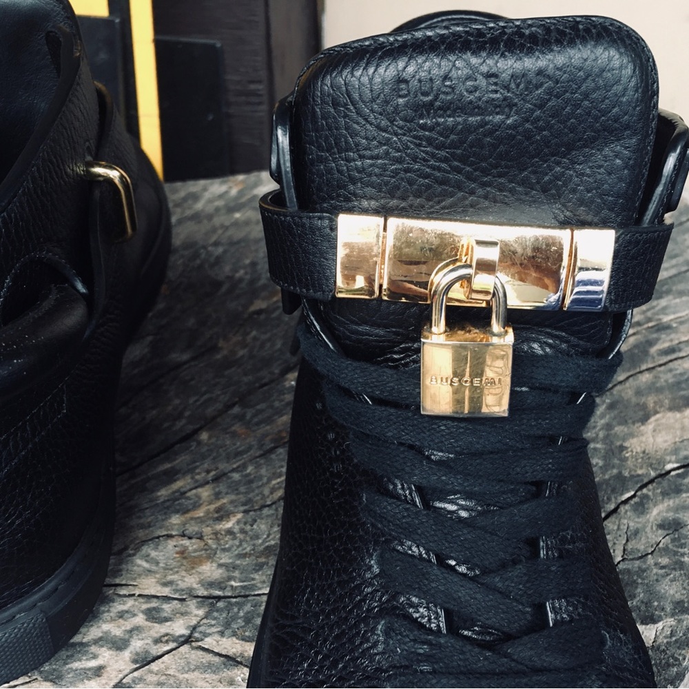 Authentic Black Buscemi 100mm Hightop Shoes